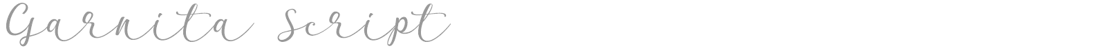 Garnita Script font preview